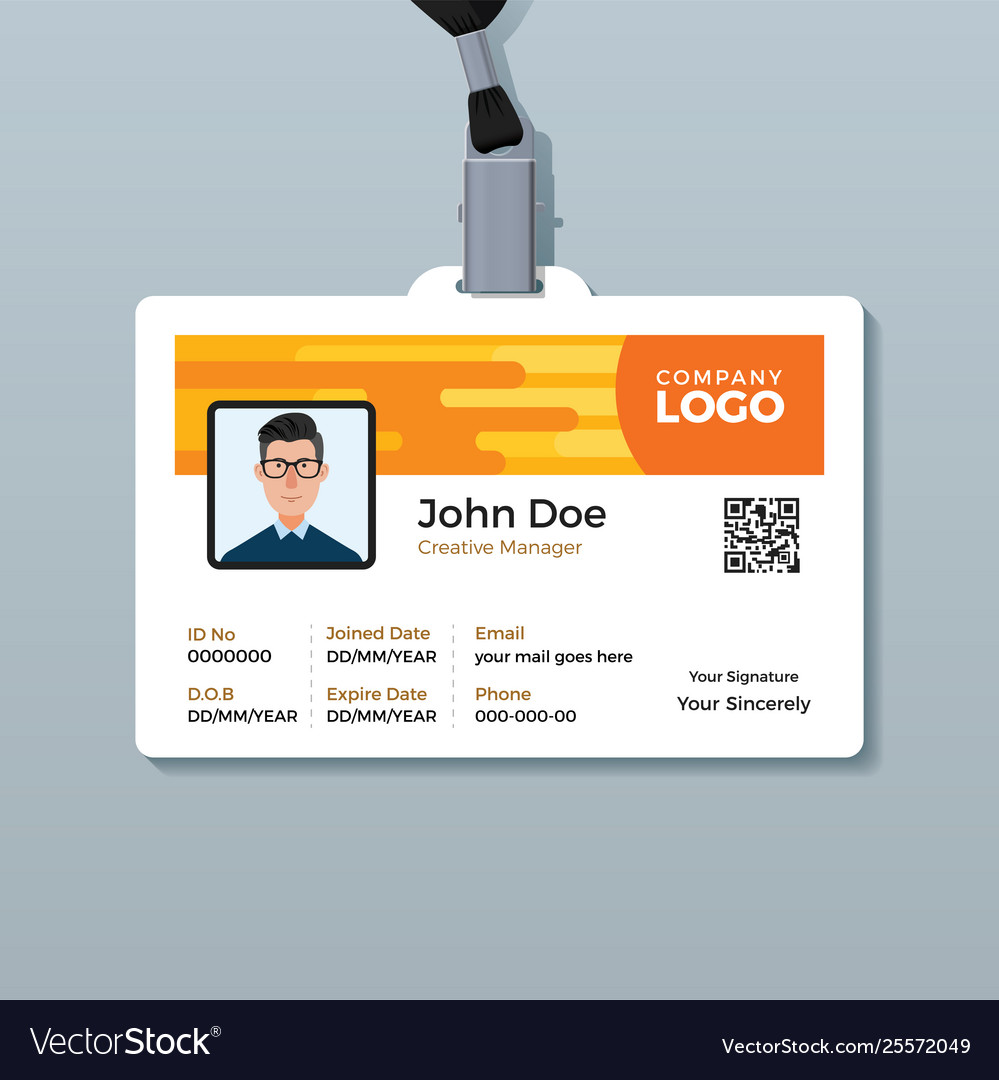 creative-employee-id-card-design-template-vector-image