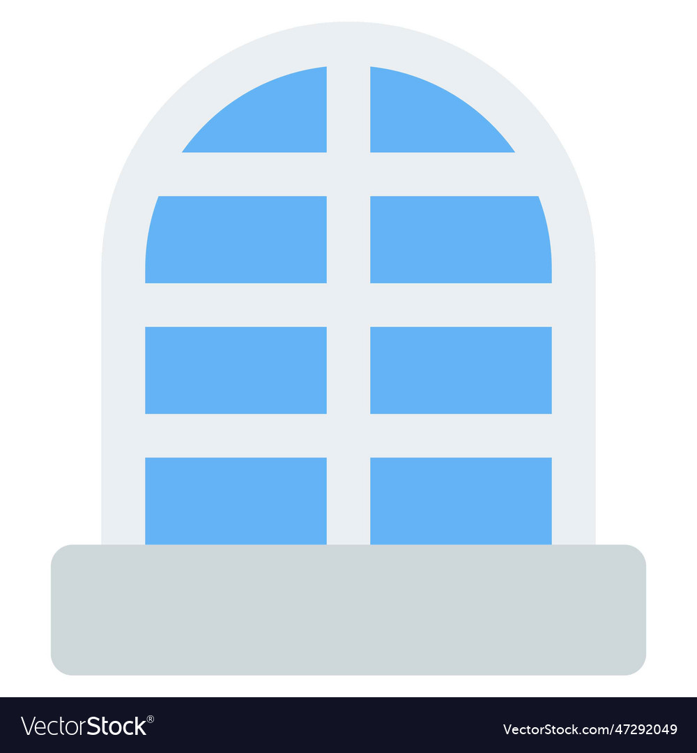 Design home interior with an arch window Vector Image
