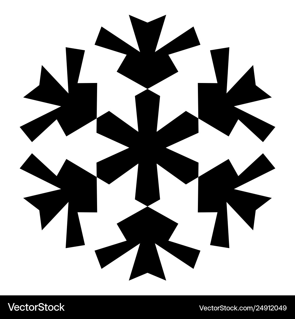 Simple snowflake isolated Royalty Free Vector Image