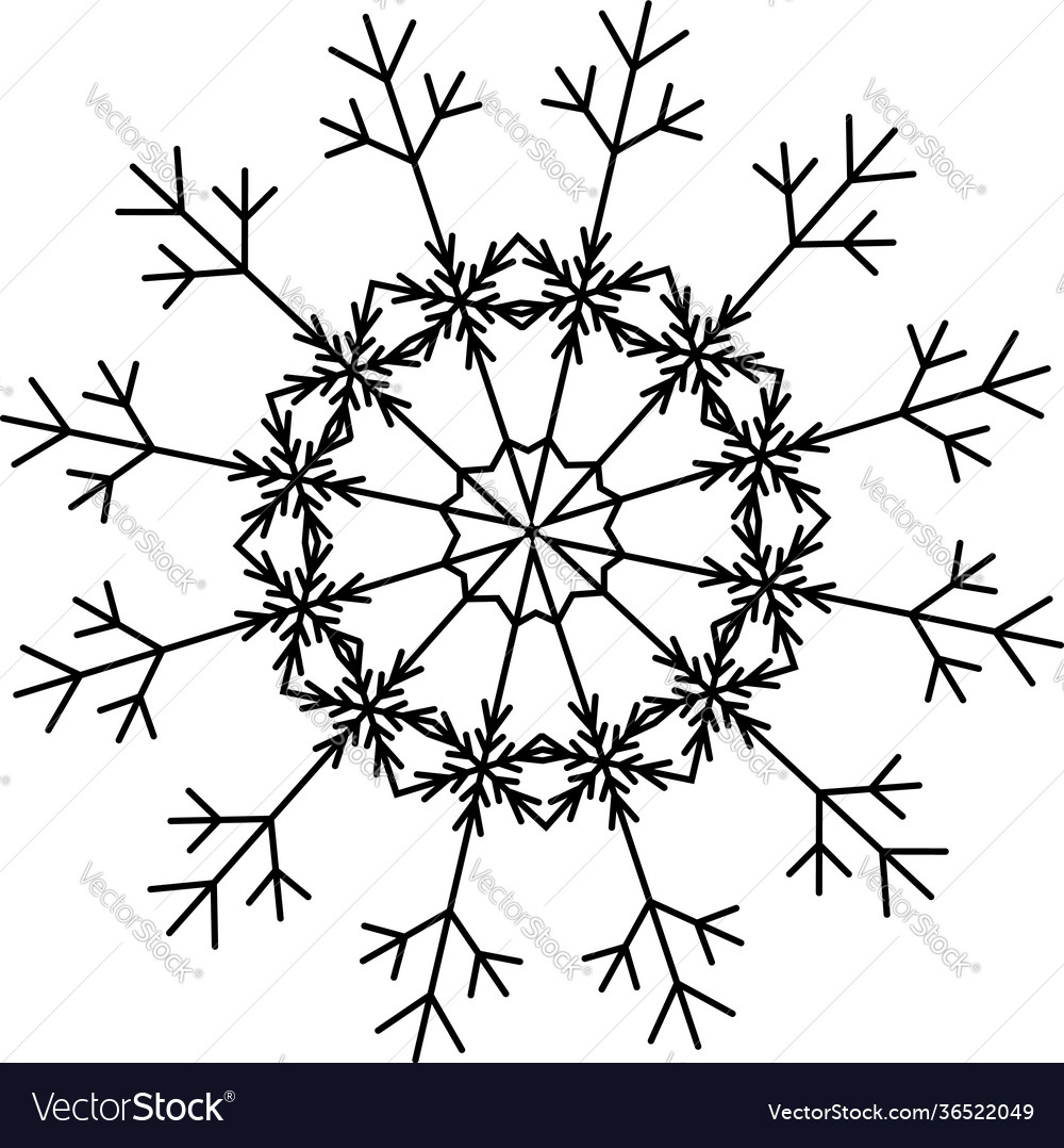 Snowflake icon Royalty Free Vector Image - VectorStock