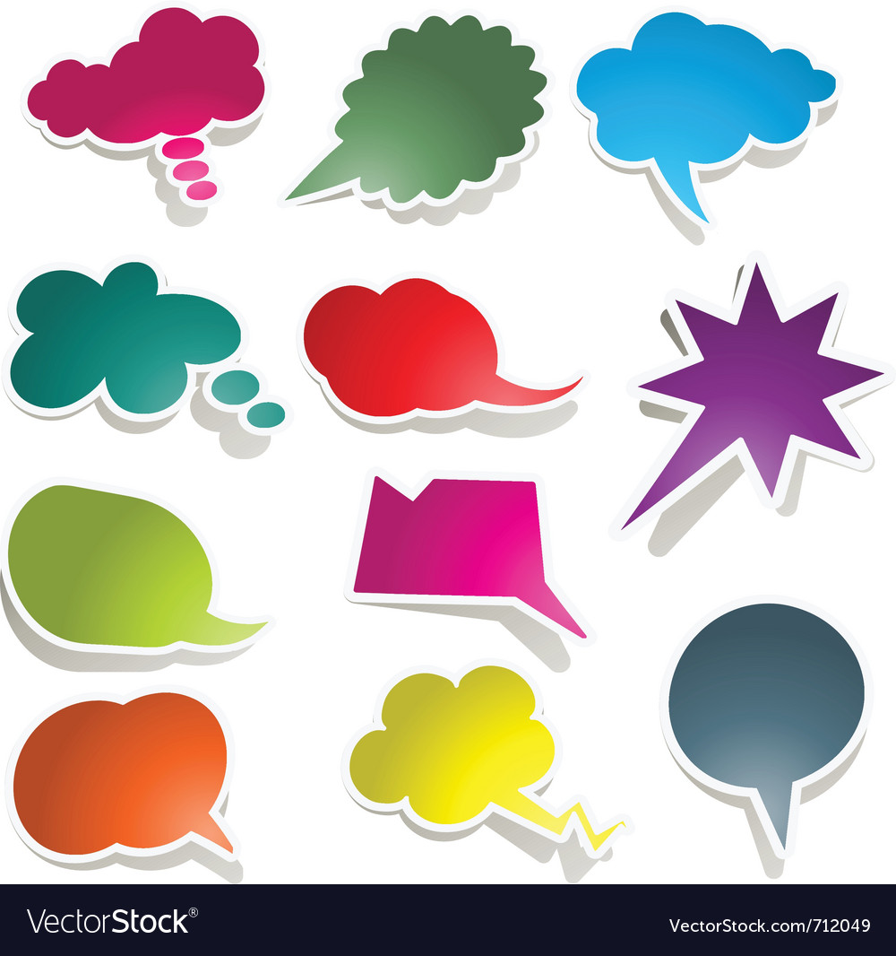 Speech Bubbles Royalty Free Vector Image Vectorstock 8879