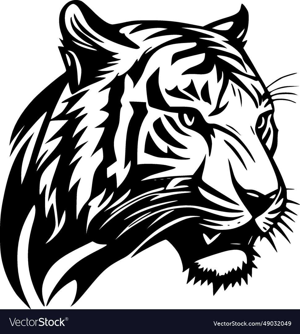 Tigers - minimalist and flat logo Royalty Free Vector Image