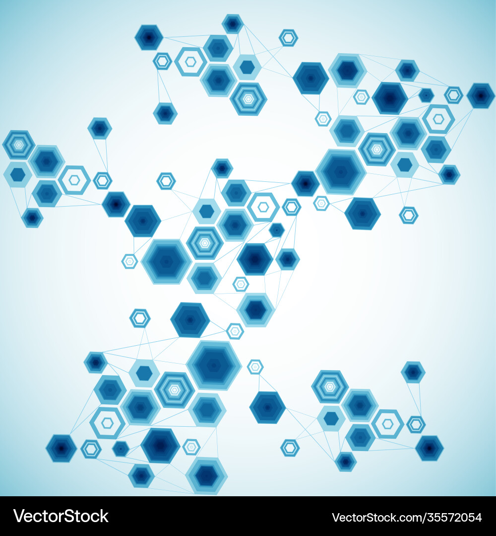 Abstract hexagonal background Royalty Free Vector Image