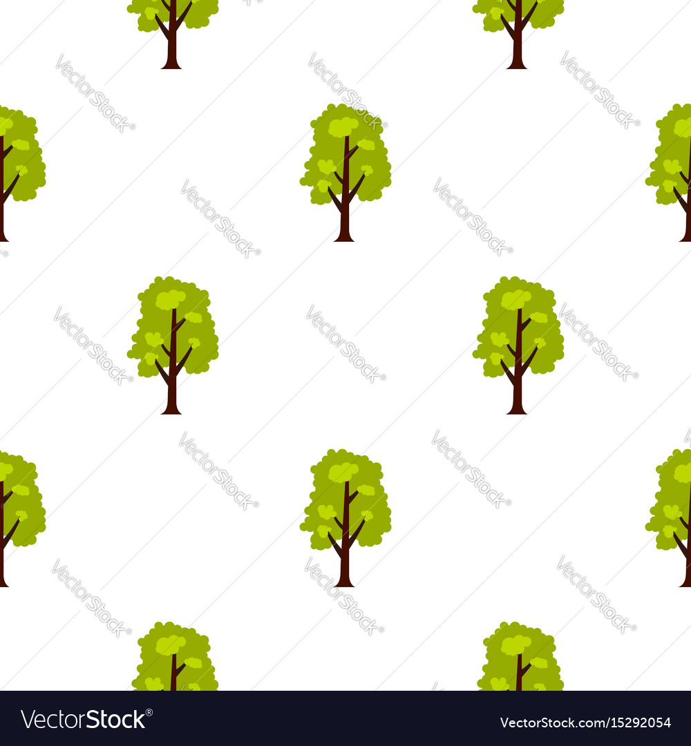 Big green tree pattern flat Royalty Free Vector Image