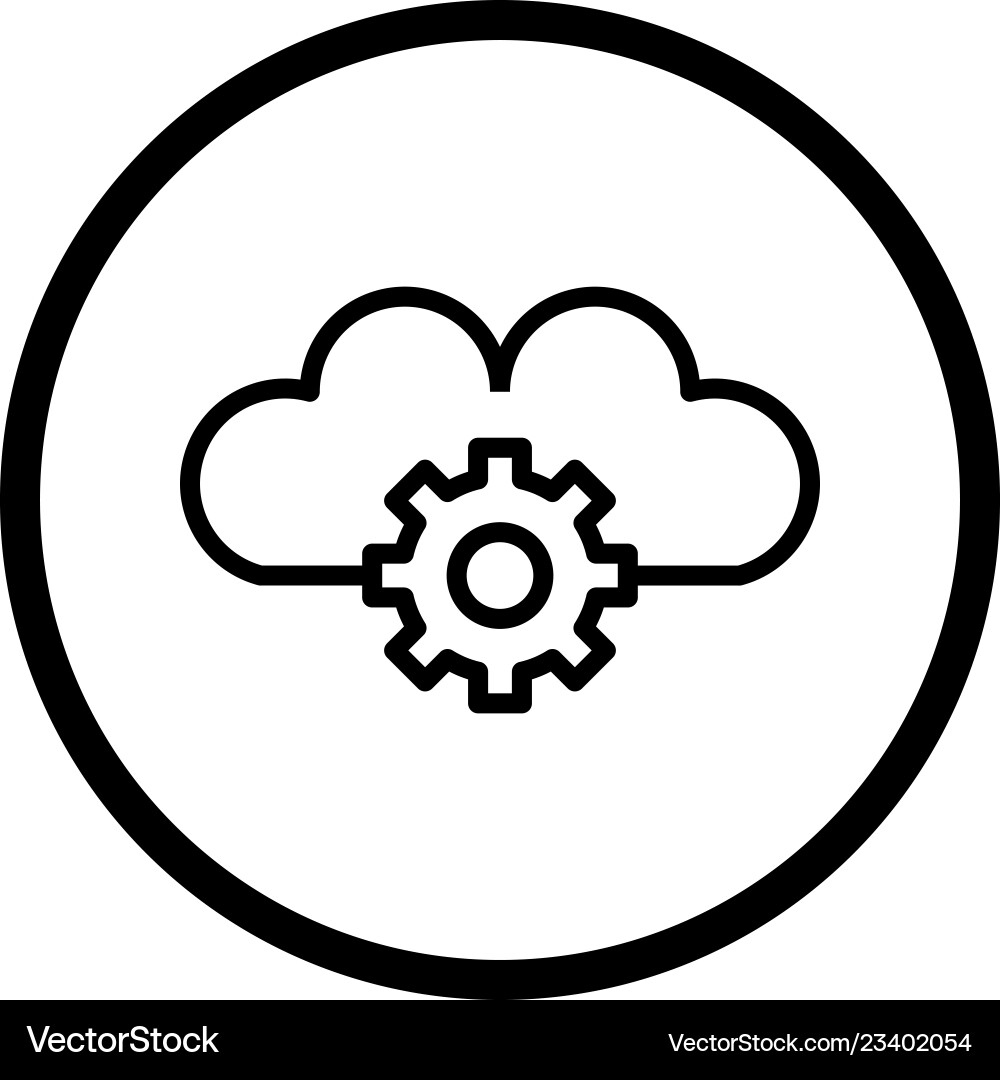 Cloud settings icon Royalty Free Vector Image - VectorStock