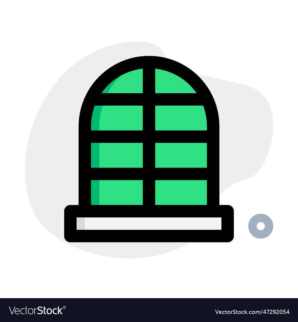 Design home interior with an arch window Vector Image