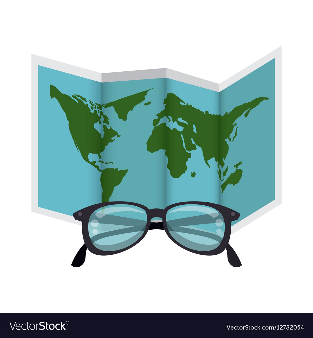 Map guide paper isolated icon Royalty Free Vector Image
