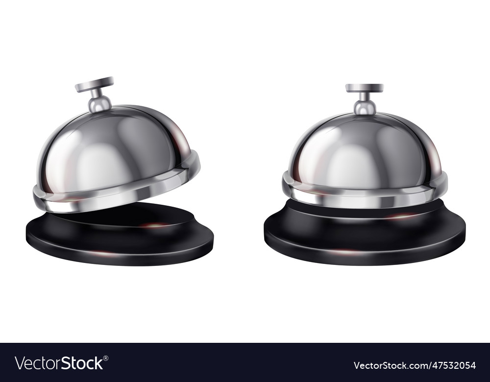 Service bell in 3d Royalty Free Vector Image - VectorStock