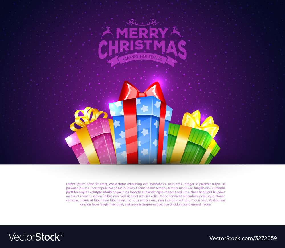 Colorful gift boxes with bows Royalty Free Vector Image