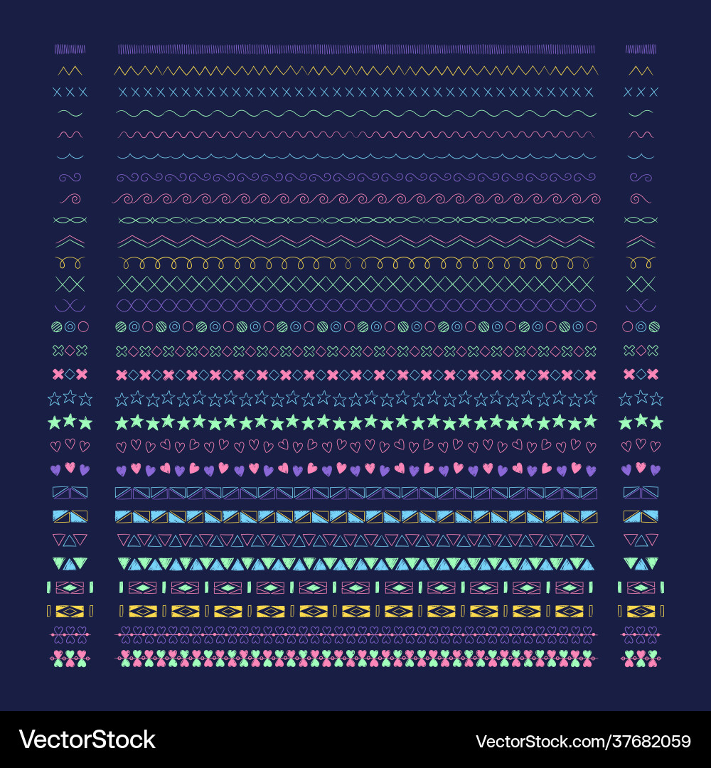 Divider line design elements collection Royalty Free Vector