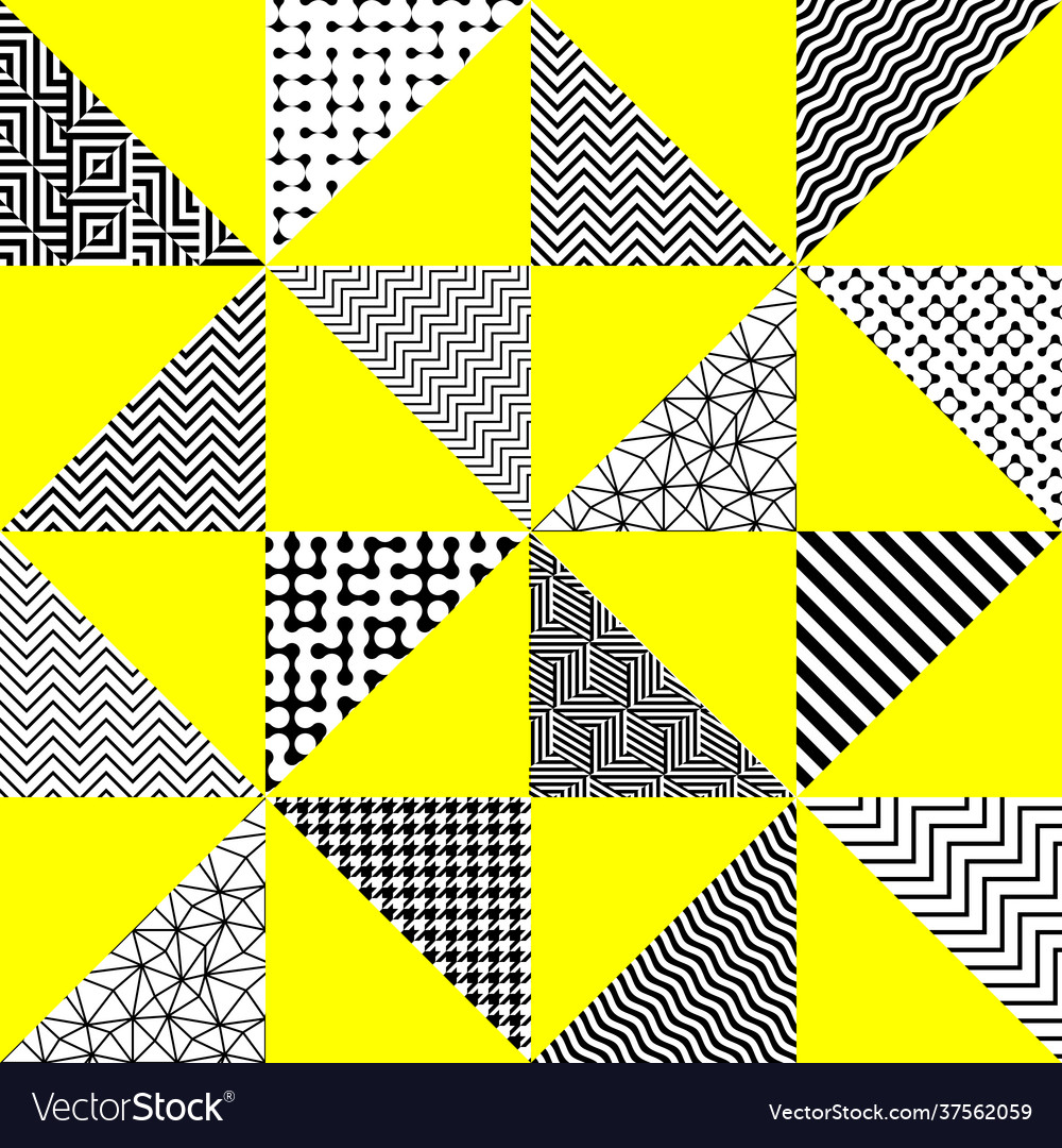 Geometric abstract pattern in patchwork style Vector Image