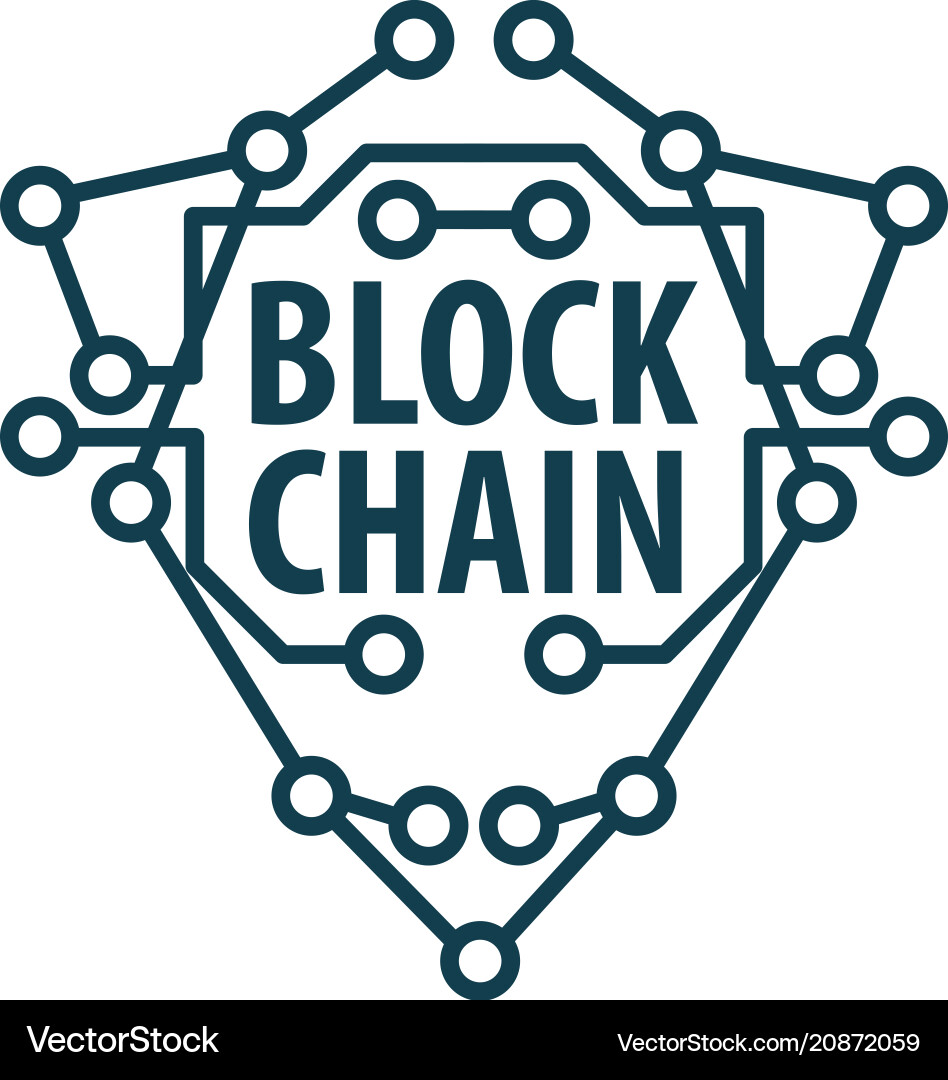 Logo blockchain Royalty Free Vector Image - VectorStock