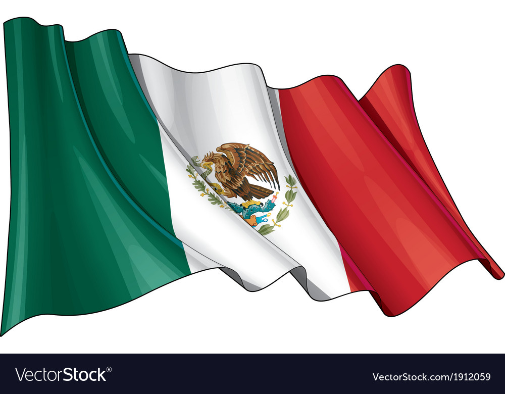 Mexico Flag Royalty Free Vector Image Vectorstock 9678