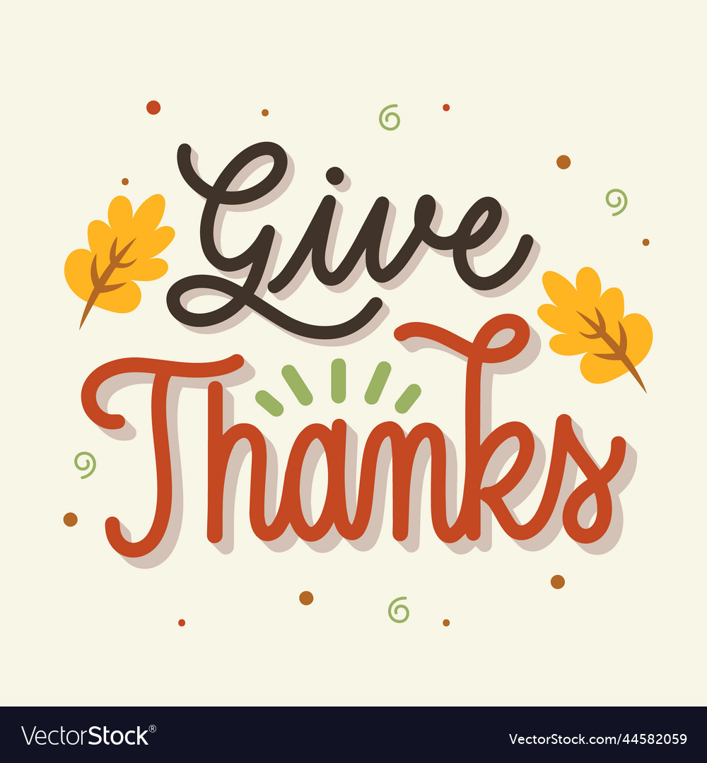 Thanksgiving celebration lettering Royalty Free Vector Image