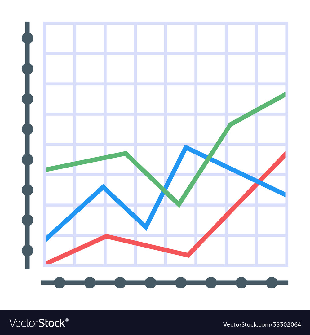 Line graph Royalty Free Vector Image - VectorStock