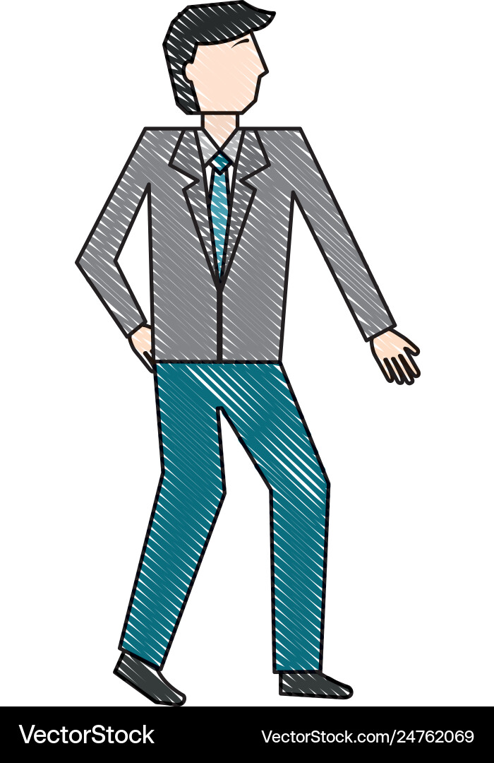 Businessman in suit character manager Royalty Free Vector