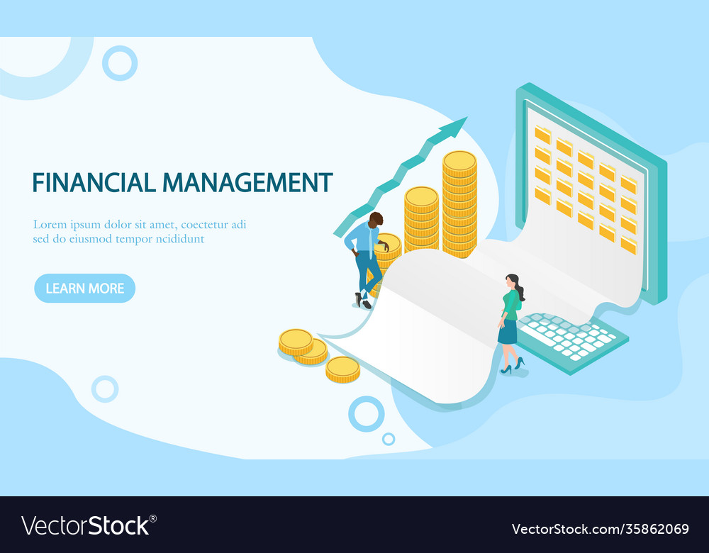 Financial management concept Royalty Free Vector Image