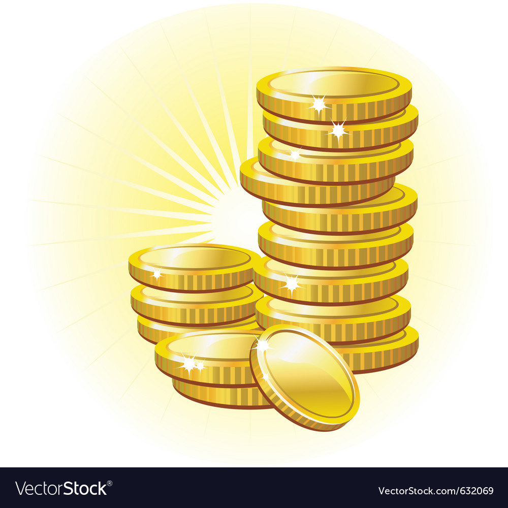 Gold coin Royalty Free Vector Image - VectorStock