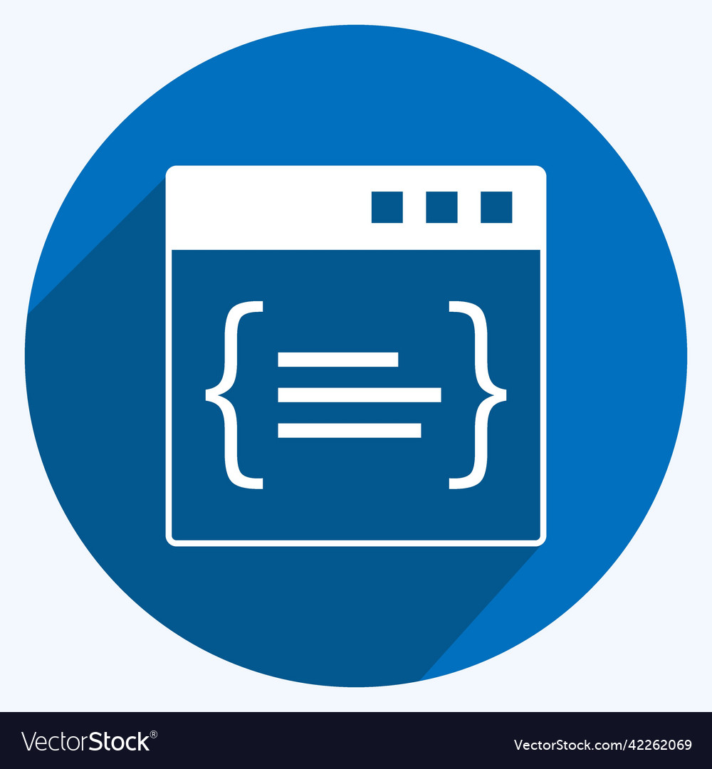 Icon code suitable for programming symbol long Vector Image