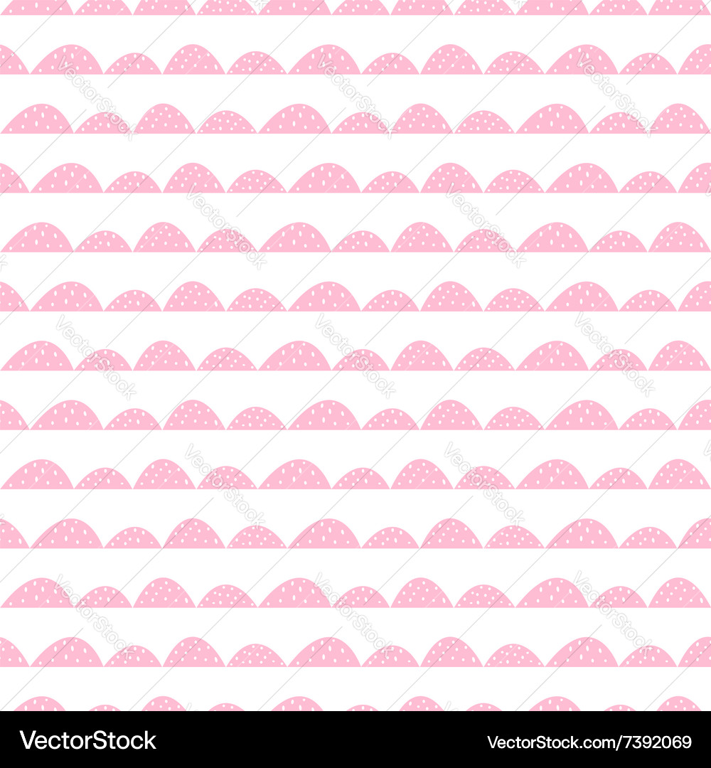 Scandinavian seamless pink pattern in hand drawn Vector Image
