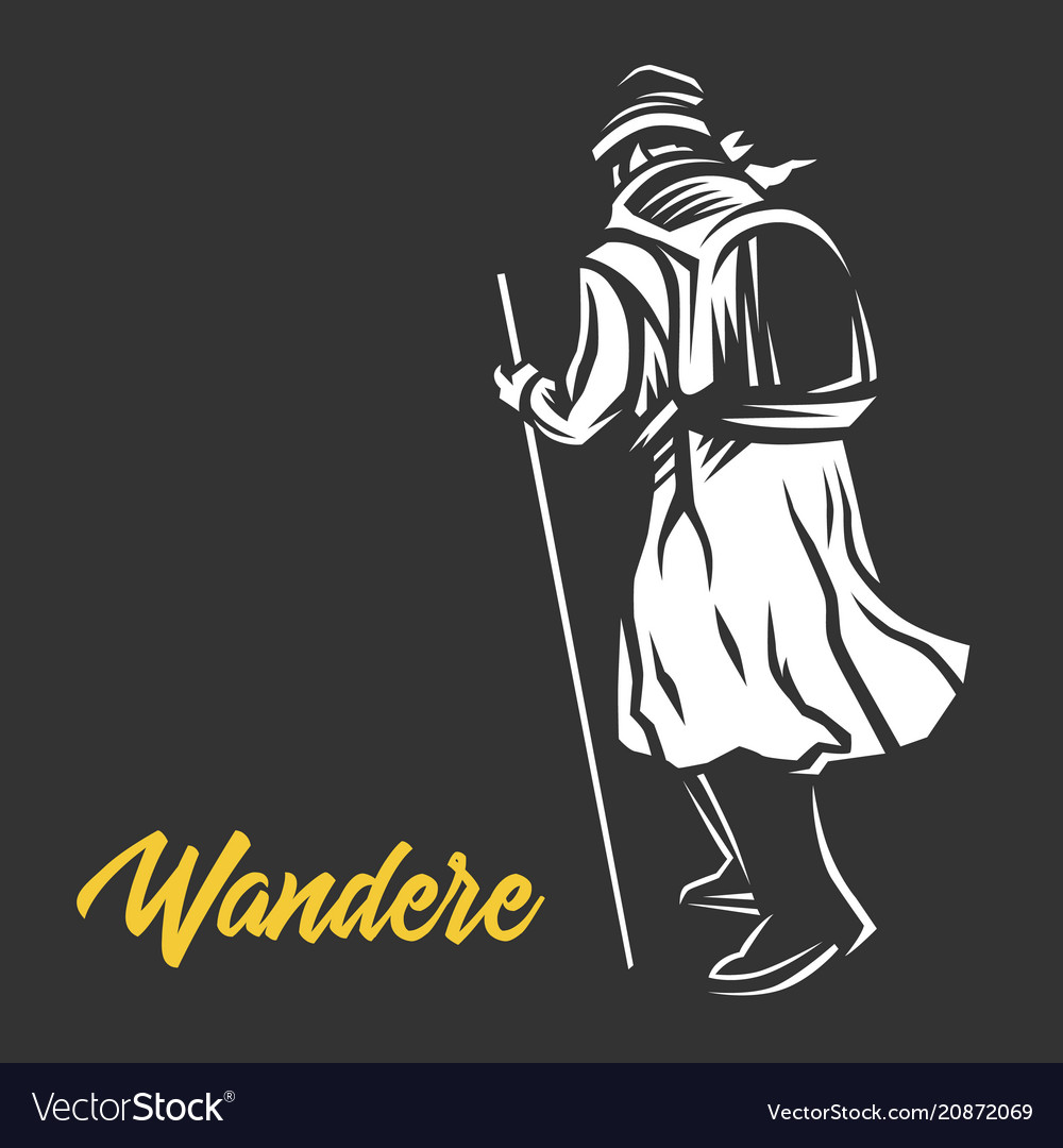 Wandere Wanderer Royalty Free Vector Image Vectorstock