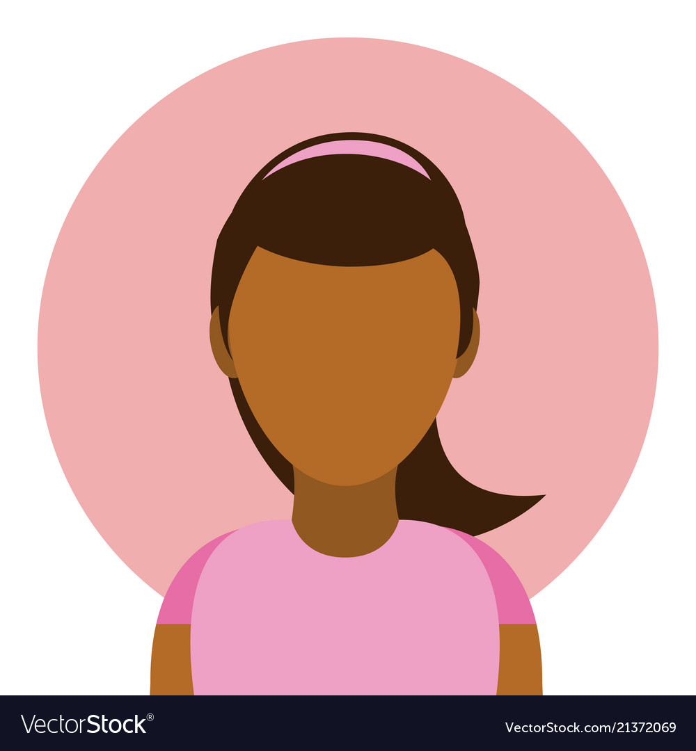 A cute girl s profile Royalty Free Vector Image