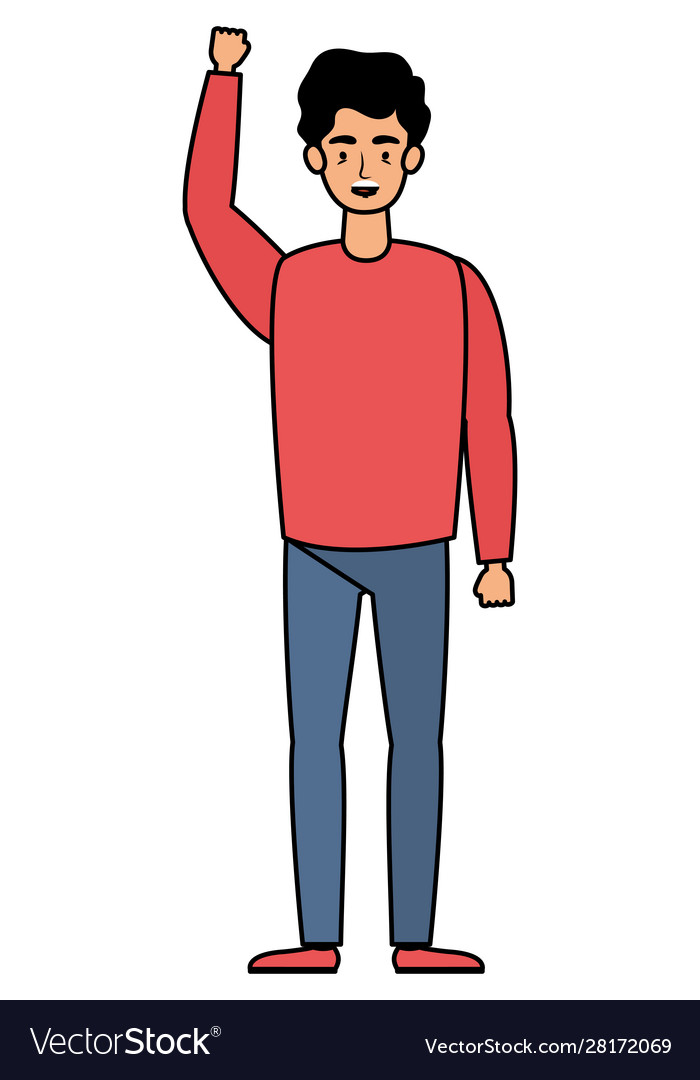 Young man avatar character icon Royalty Free Vector Image