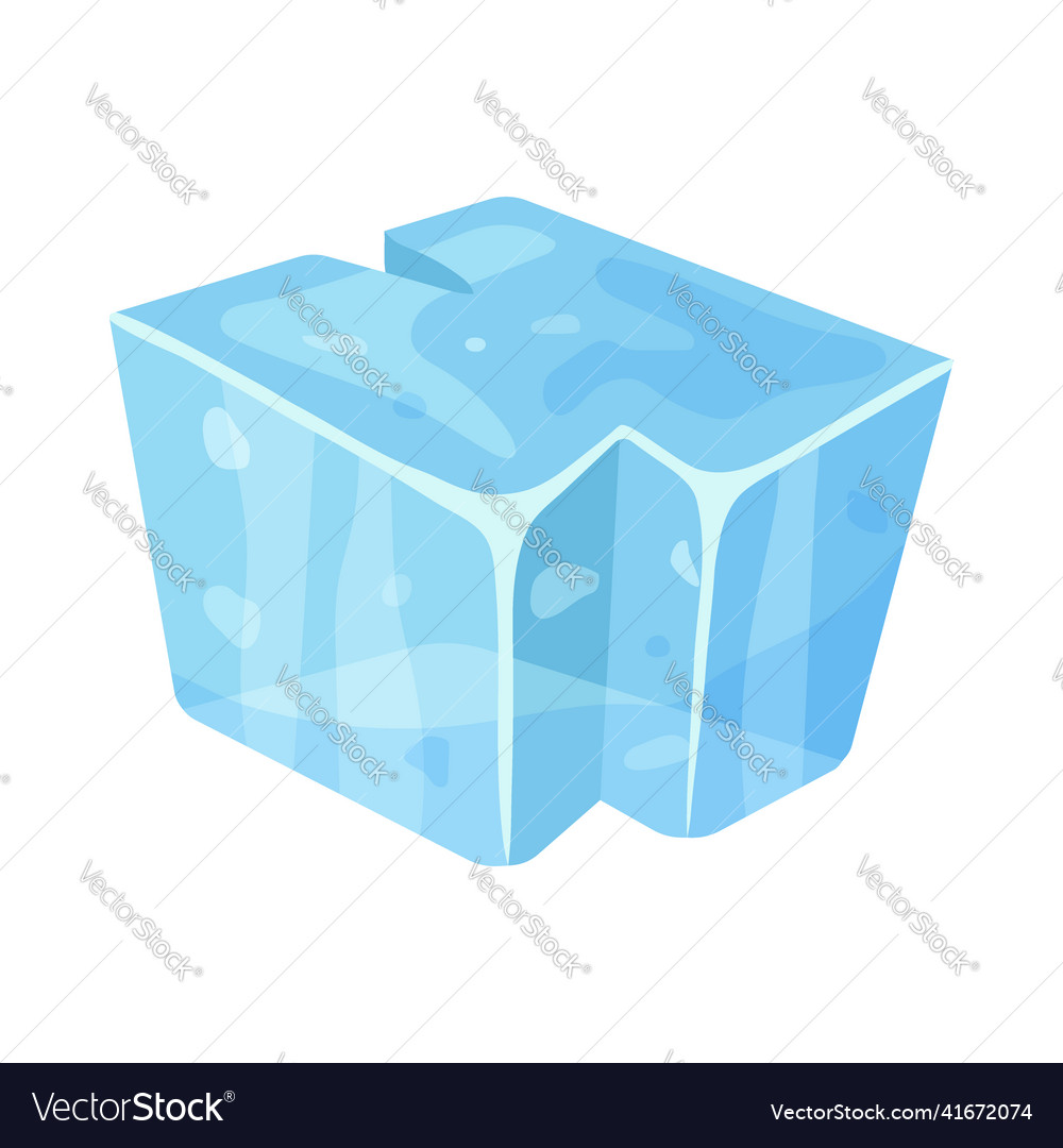Broken piece of ice cold frozen block arctic Vector Image