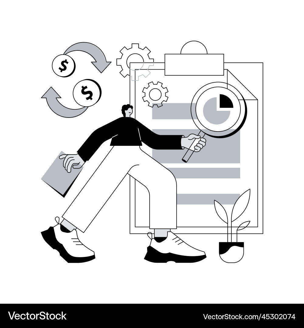 Project Cash Flow Vector Cash flow statement abstract concept Royalty Free Vector