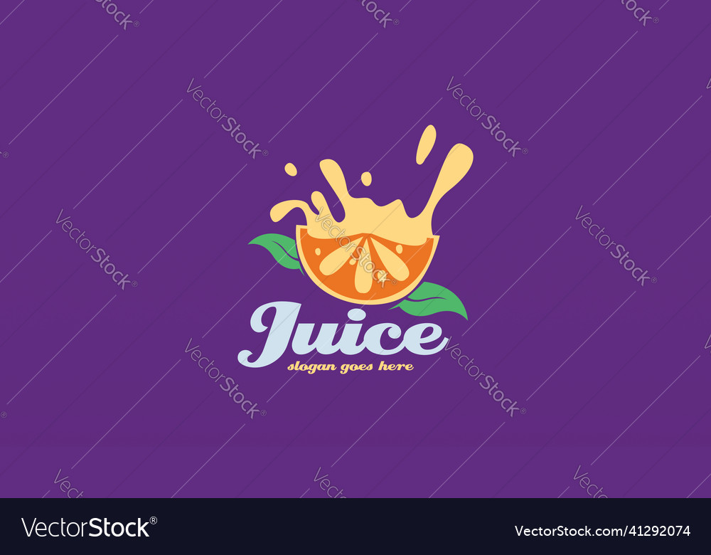 Colorful fruit juice logo template Royalty Free Vector Image