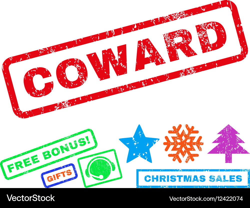 Coward rubber stamp Royalty Free Vector Image - VectorStock