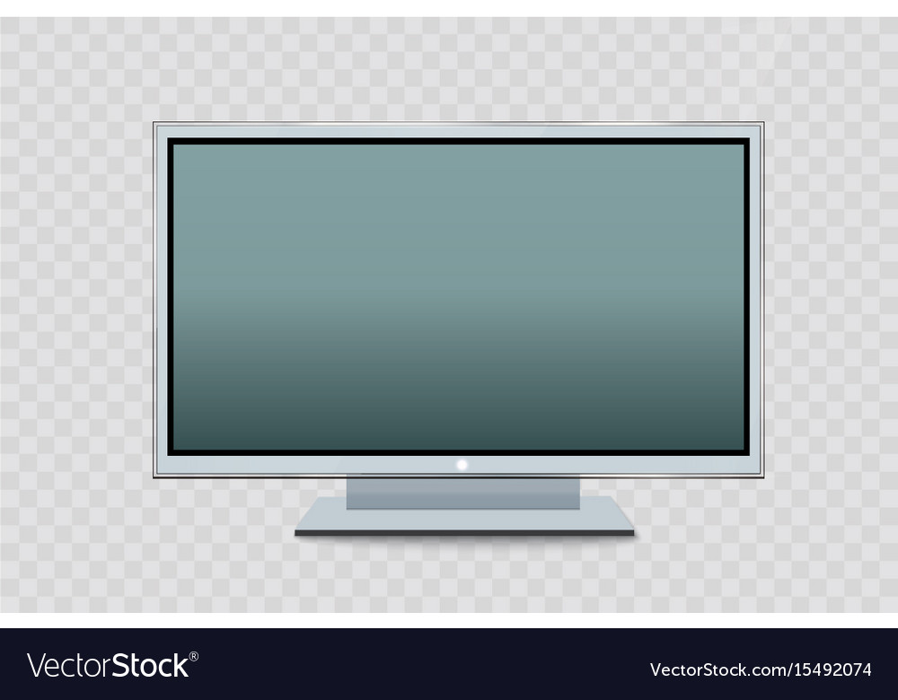 Flat Led Monitor Of Computer Or Black Photo Frame Vector Image