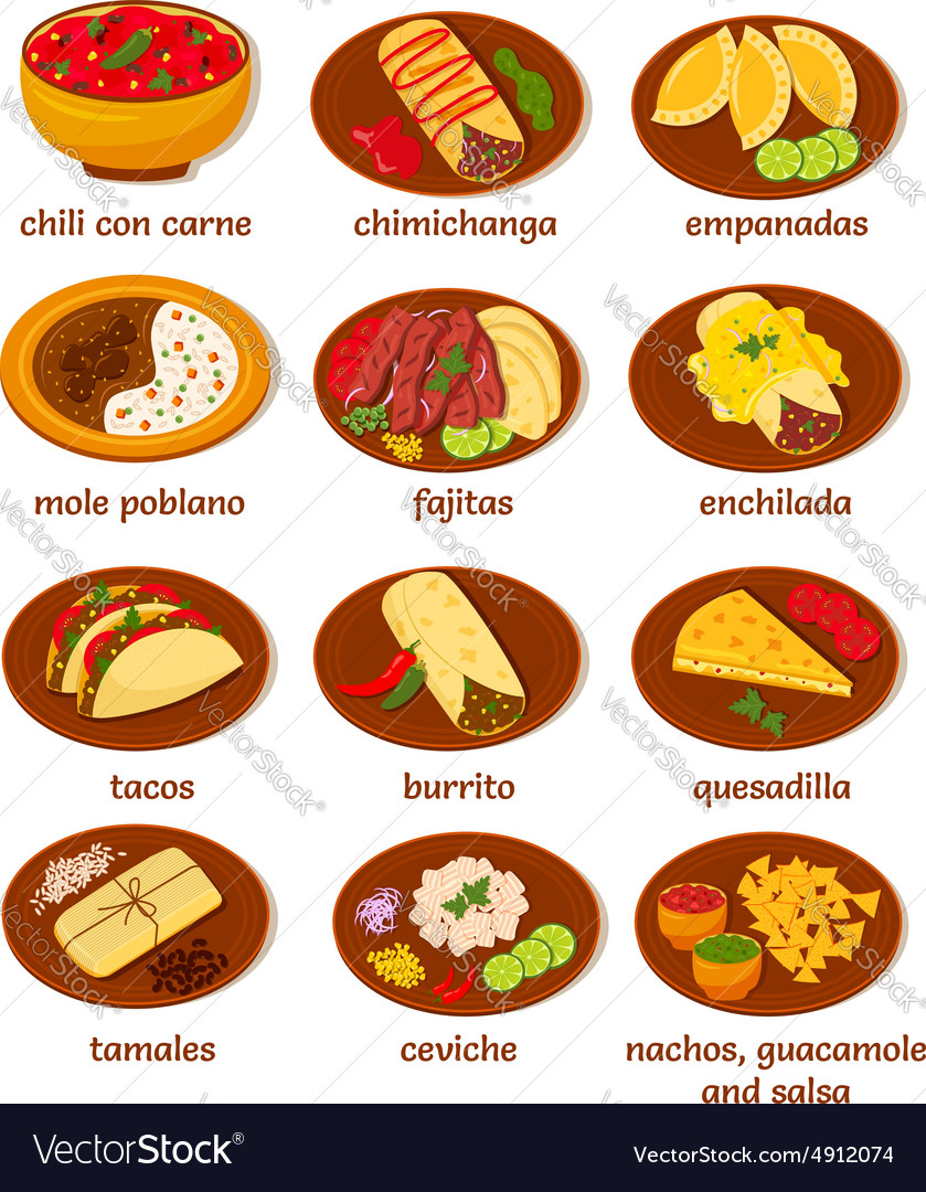 mexican-food-royalty-free-vector-image-vectorstock