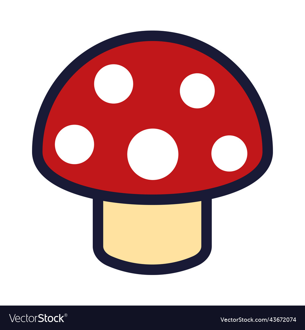 Mushroom cartoon icon Royalty Free Vector Image