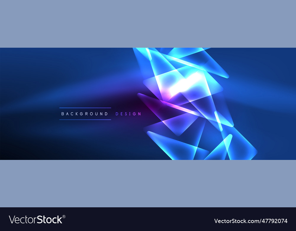 Neon lights hacking geometric background virtual Vector Image