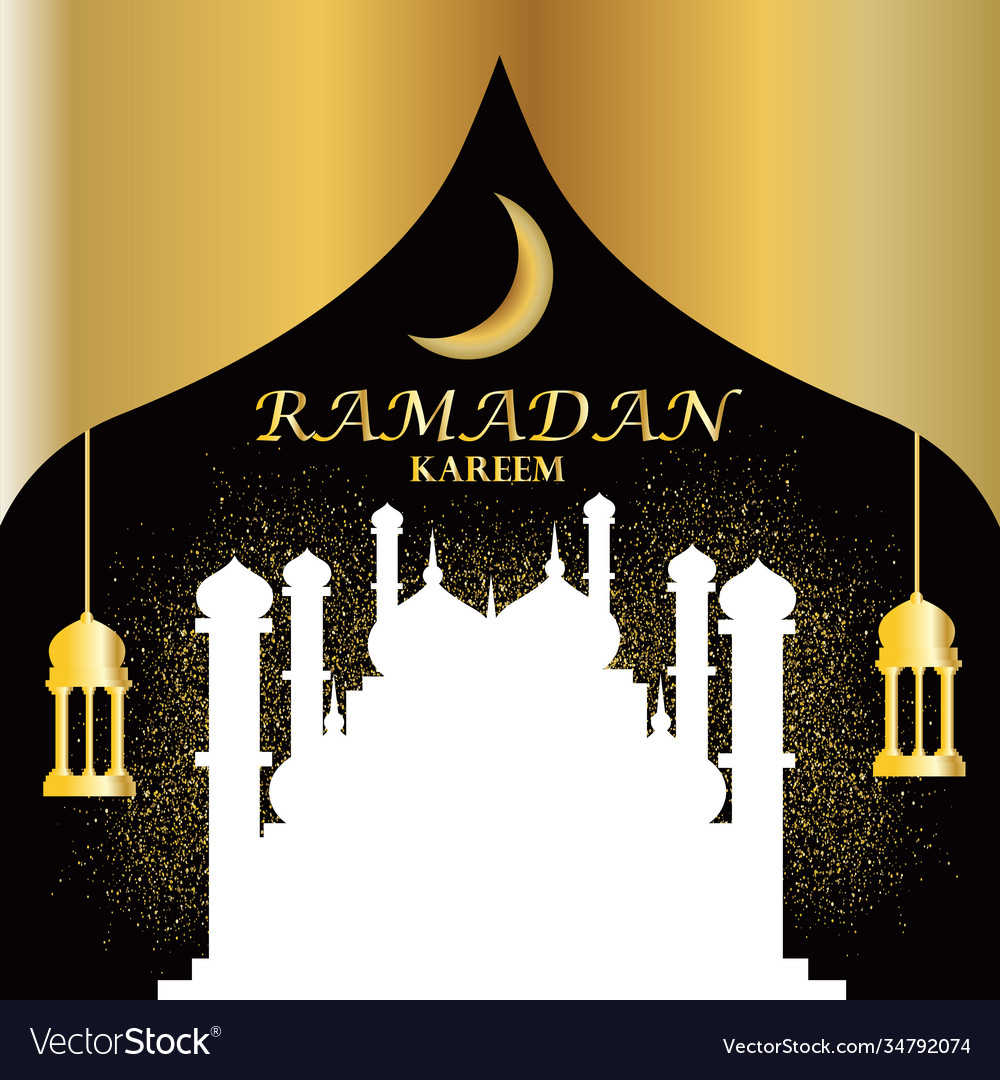 Ramadhan kareem design modern Royalty Free Vector Image