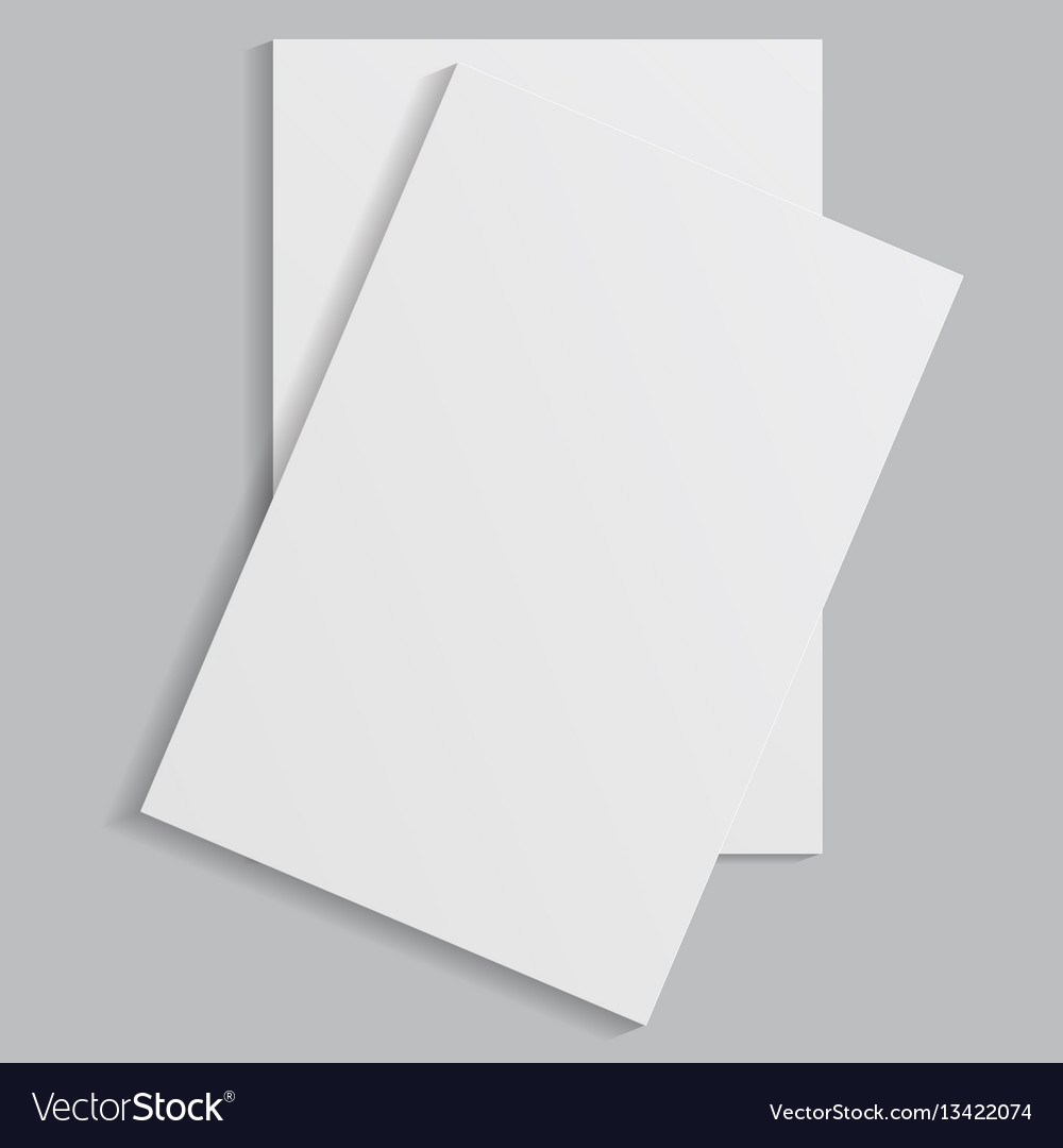 Stack of white sheets of paper Royalty Free Vector Image