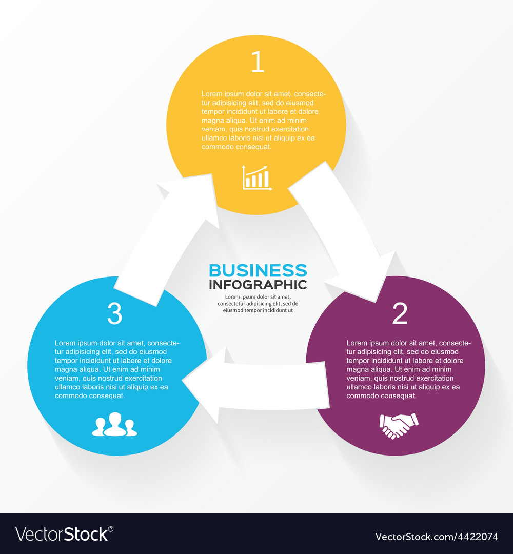 Triangle infographic template for cycle