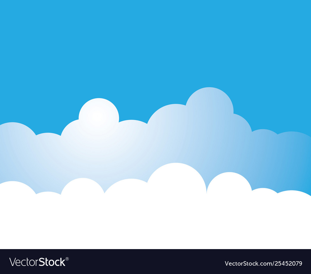 Blue sky with cloud background Royalty Free Vector Image