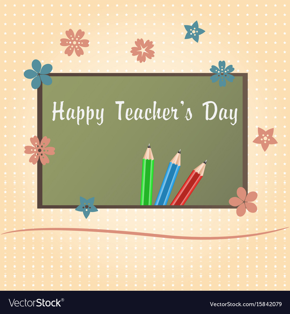 Happy teachers day Royalty Free Vector Image - VectorStock