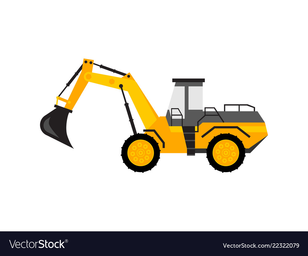 yellow digger toy