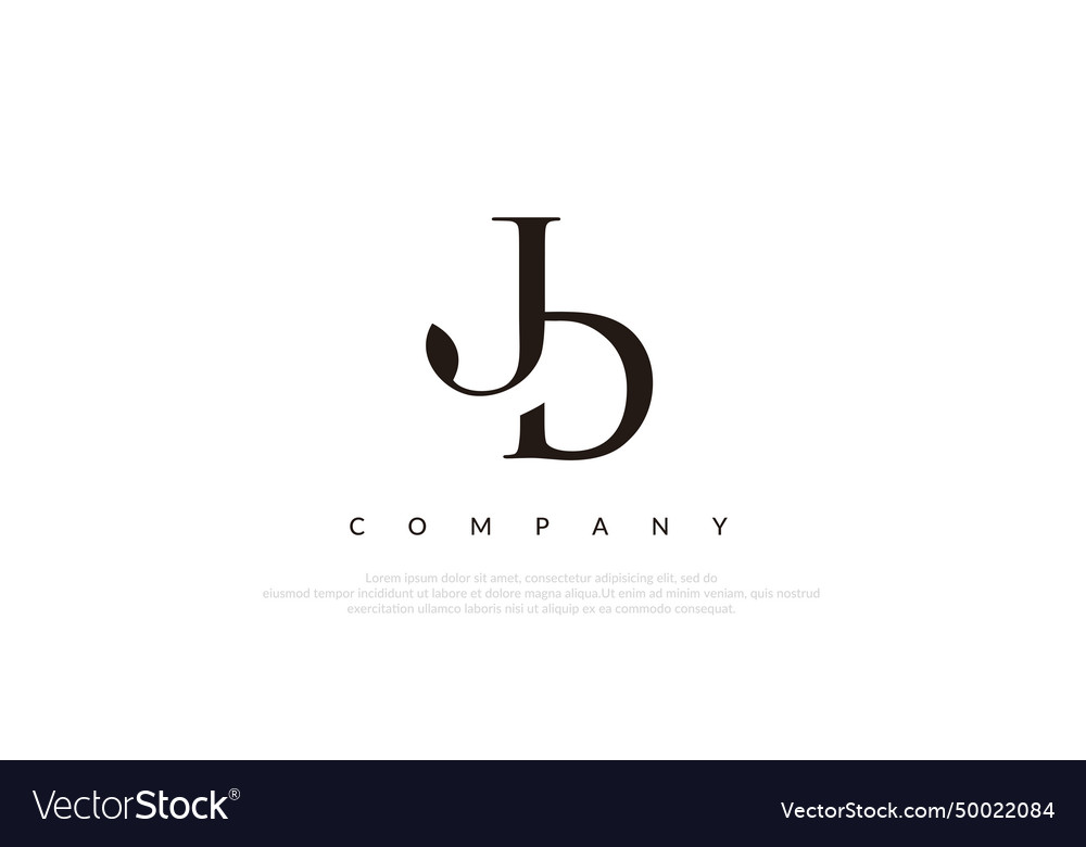 Initial jd logo design Royalty Free Vector Image