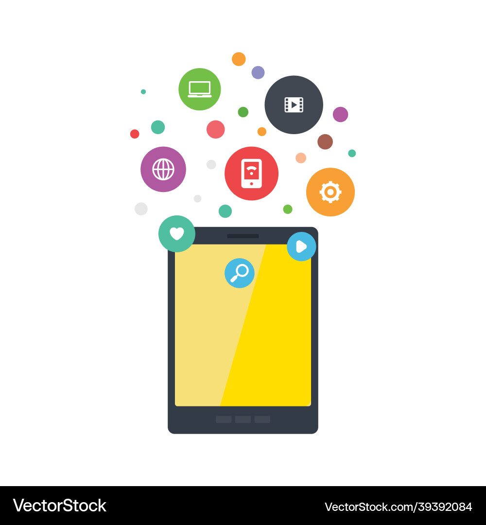 Mobilcomm Vector Mobile communication Royalty Free Vector Image