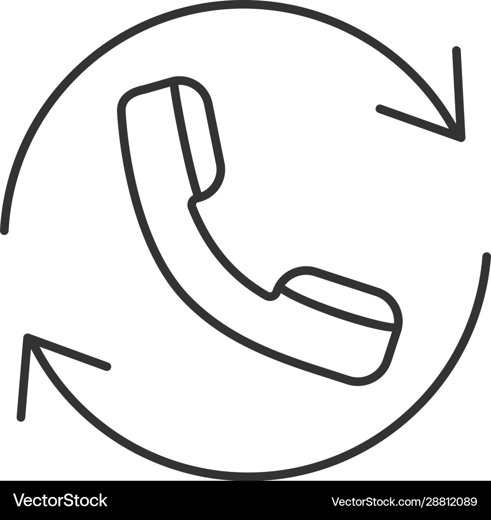 Calling linear icon Royalty Free Vector Image - VectorStock