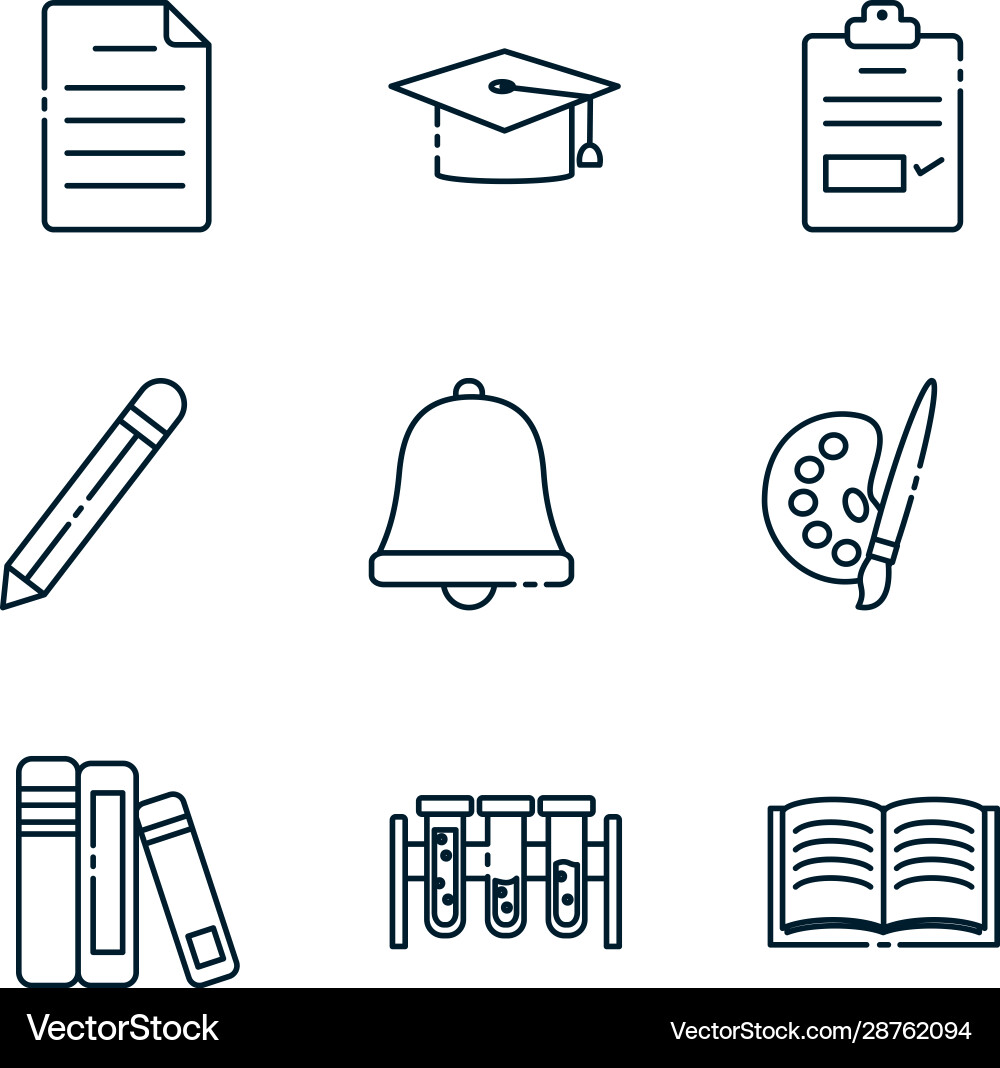 Isolated school icon set design Royalty Free Vector Image
