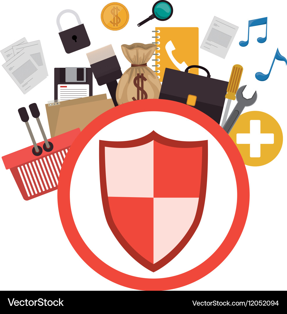 Isolated shield design Royalty Free Vector Image