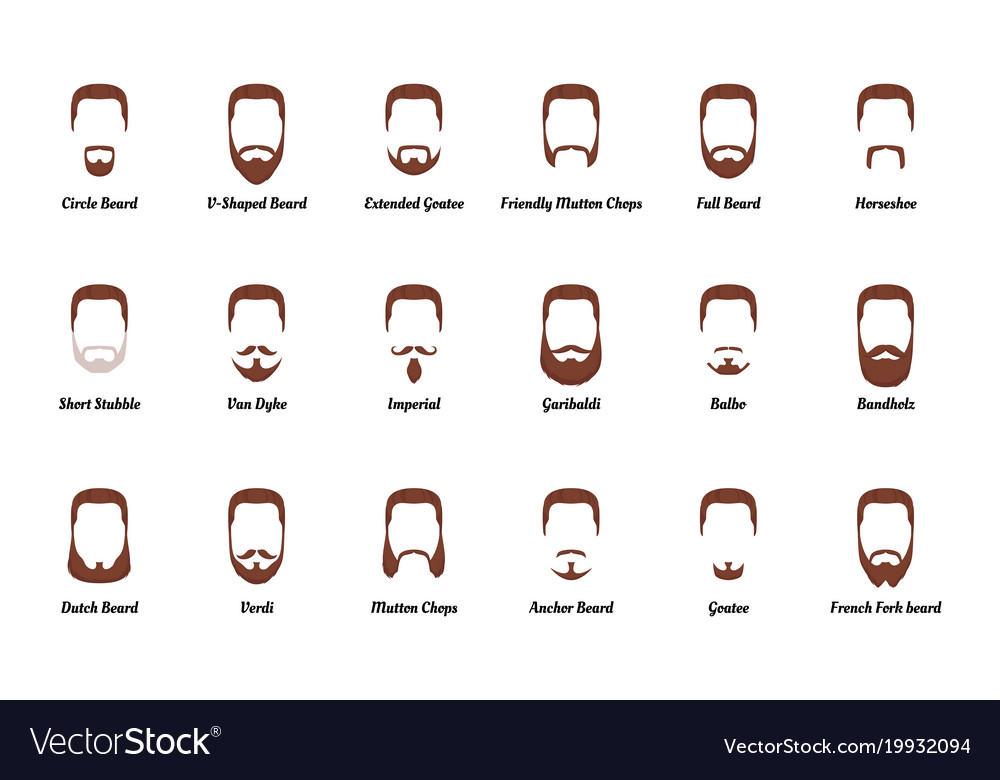 Man Beards And Mustaches Royalty Free Vector Image