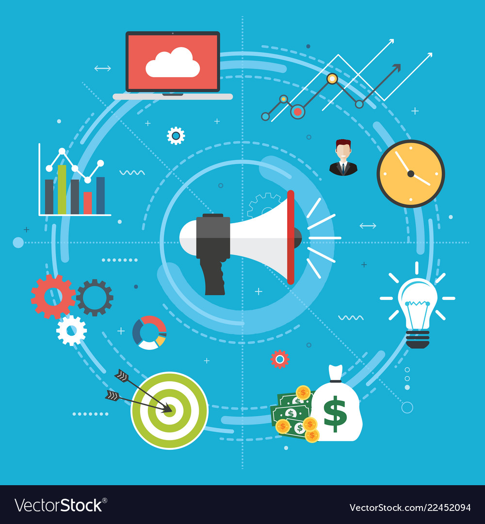 Management and strategy announcement business Vector Image