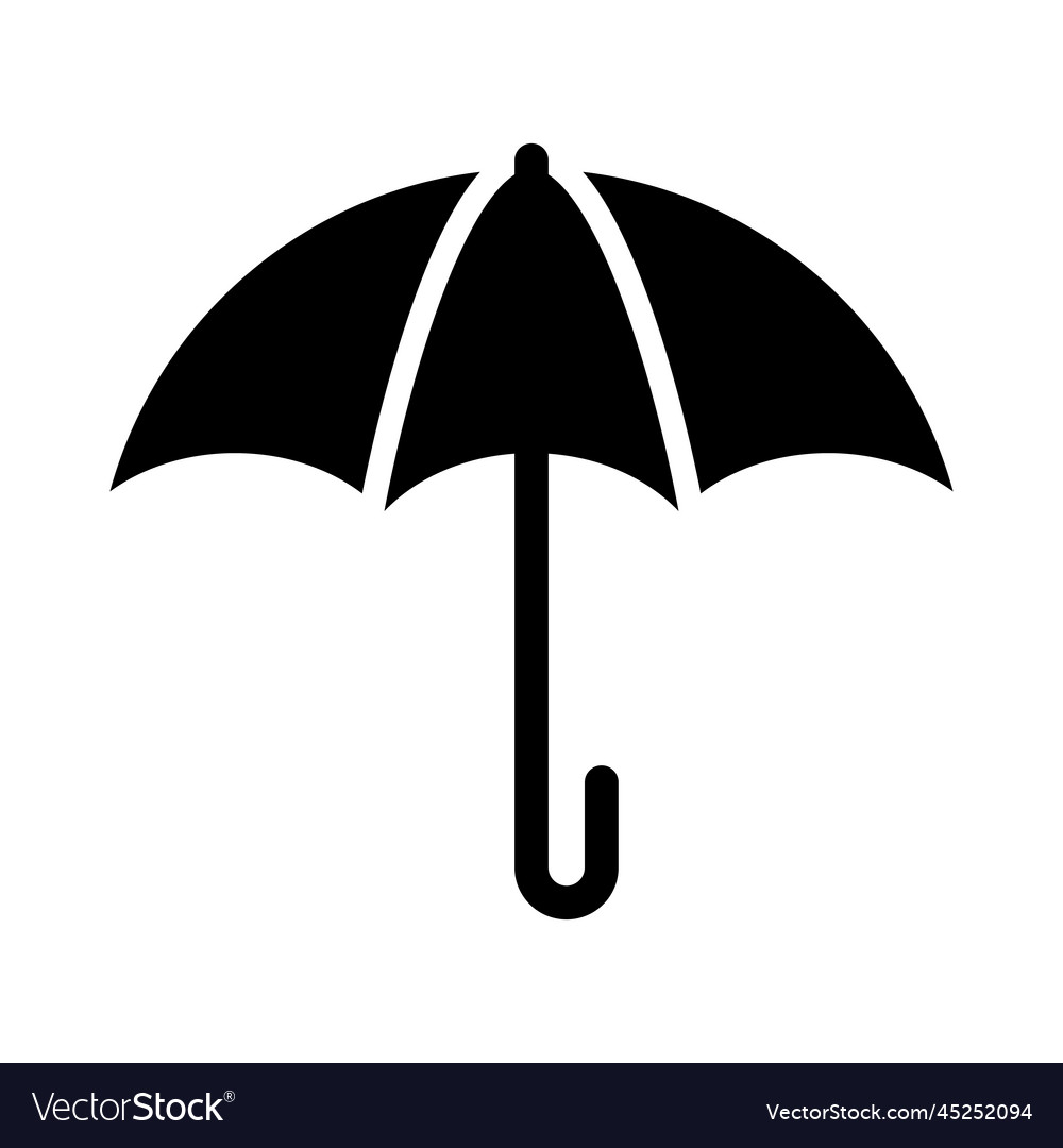 Umbrella silhouette icon or sun