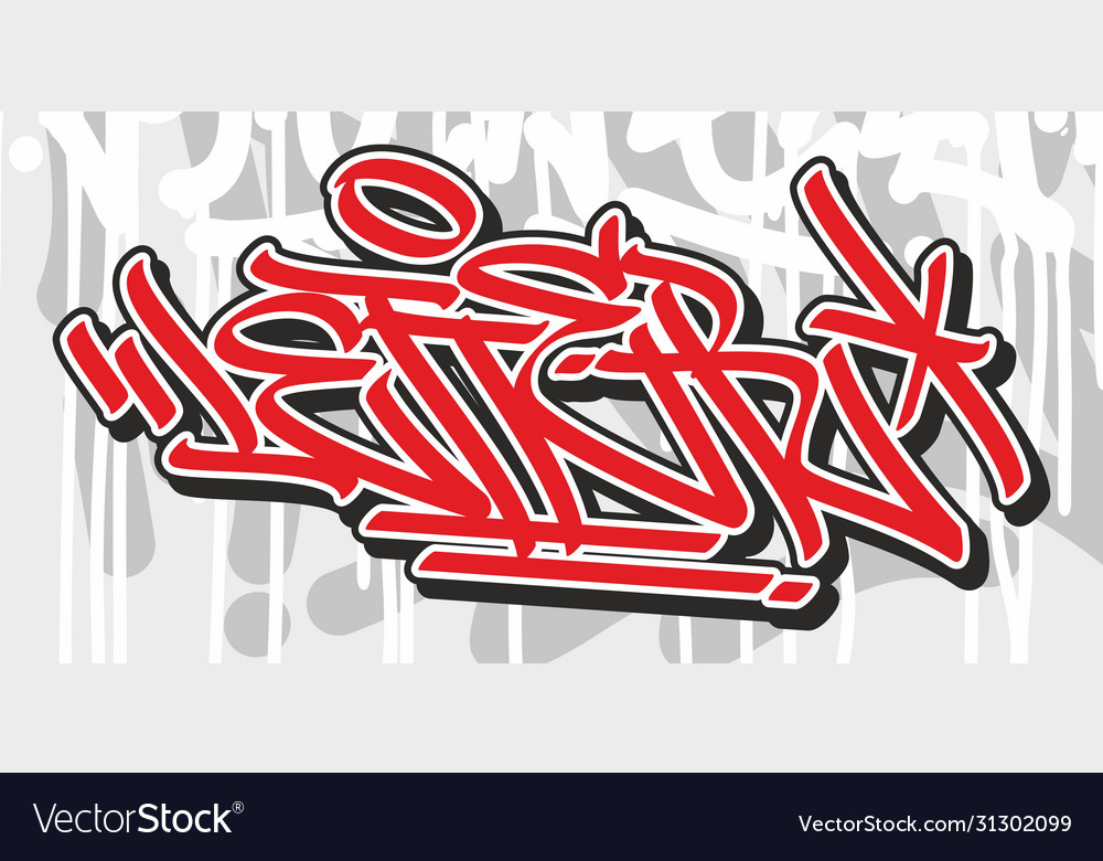 Abstract word letter graffiti font lettering art Vector Image